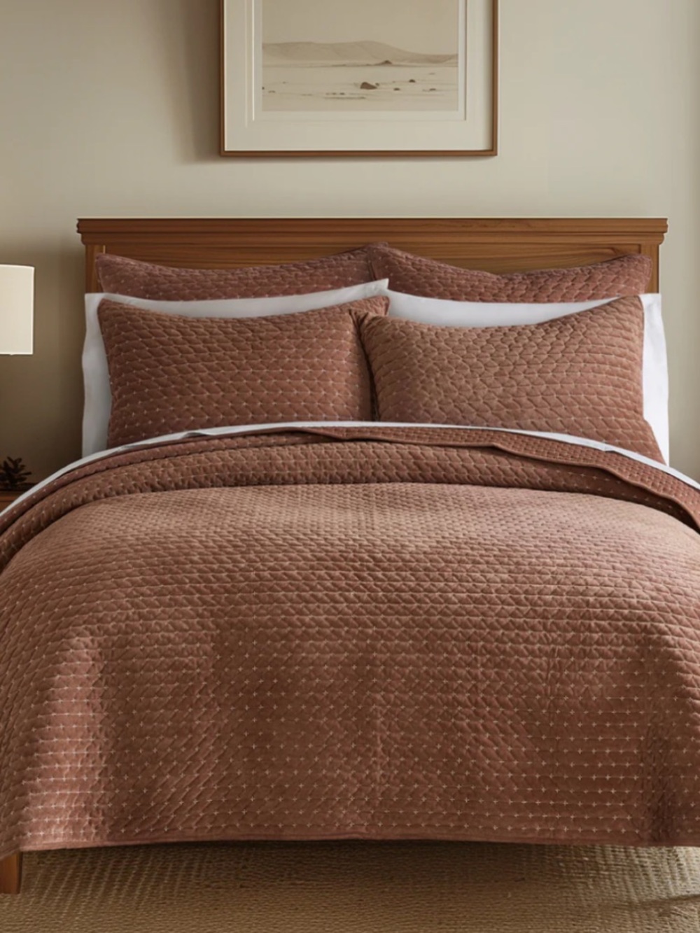 Levtex Quilted Comforter in Dusty Rose